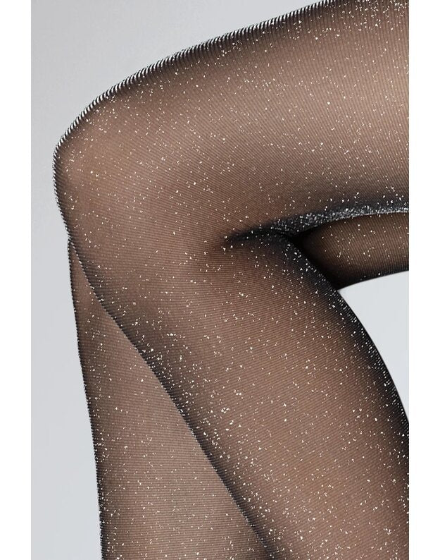 Sidabru blizgančios pėdkelnės 20 denų Lurex