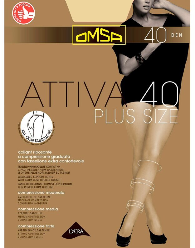 PLIUS dydis Attiva 40 DEN / XXL