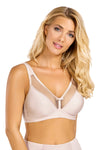 Visually reducing bust bra, without underwire with deep cups (C/D/E/F/G)