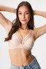 Visually reducing bust bra, without underwire with deep cups (C/D/E/F/G)