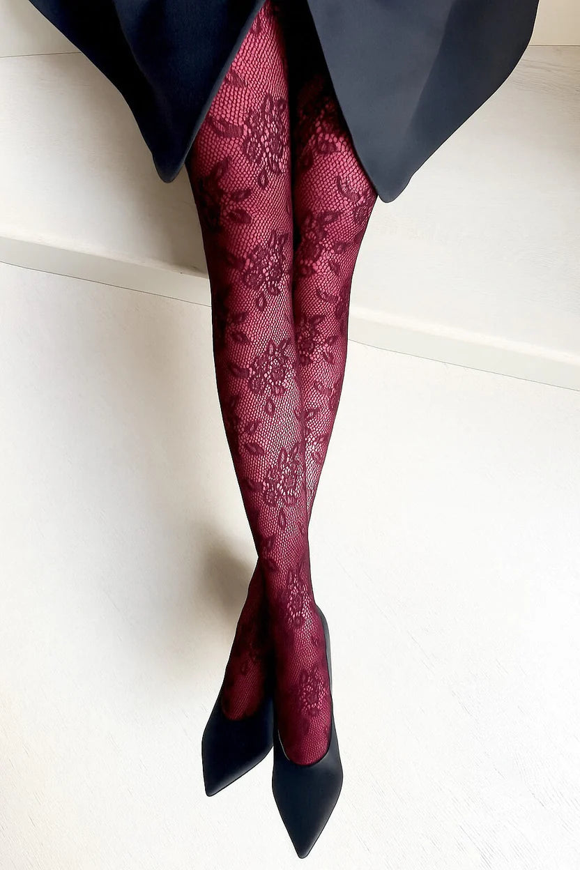 Tinklinės raštuotos pėdkelnės