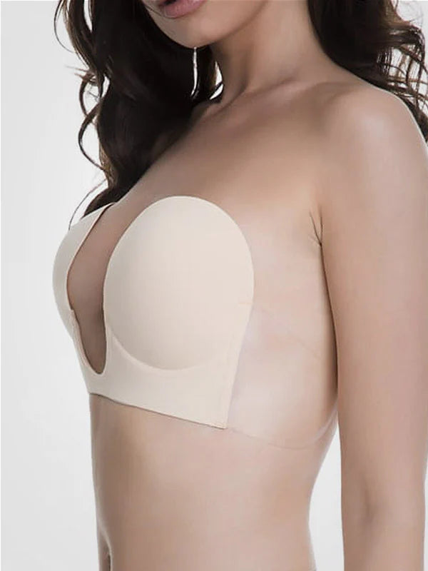 „V-bra Nude“ prilimpanti liemenėlė su silikonu